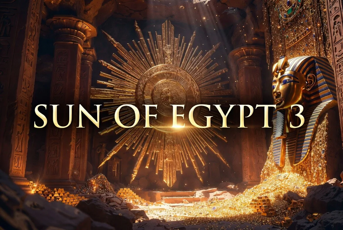 Sun of Egypt 3 demo — игровое поле слота 3 Oaks Gaming